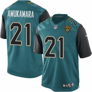 Mens Nike Jacksonville Jaguars #21 Prince Amukamara Limited Teal Green Team Color NFL Jersey