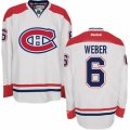 Mens Reebok Montreal Canadiens #6 Shea Weber Premier White Away NHL Jersey