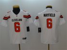 Nike Browns #6 Baker Mayfield White Youth New Vapor Untouchable Player Limited Jersey