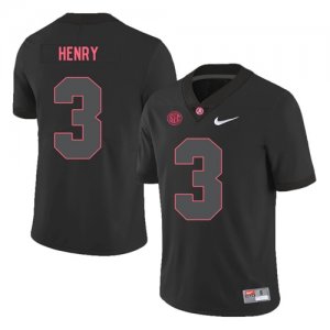 Alabama Crimson Tide 3 Derrick Henry Black Shadow Nike College Football Jersey