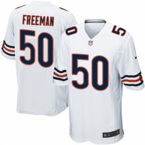 Men\'s Nike Chicago Bears #50 Jerrell Freeman Game White NFL Jersey