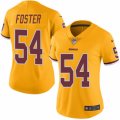 Women's Nike Washington Redskins #54 Mason Foster Limited Gold Rush NFL Jersey