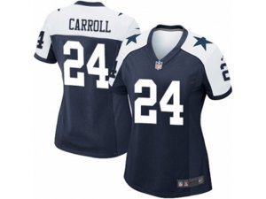 Women Nike Dallas Cowboys #24 Nolan Carroll Game Navy Blue Throwback Alternate NFL Jersey