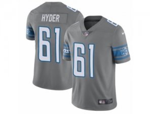 Mens Nike Detroit Lions #61 Kerry Hyder Limited Steel Rush NFL Jersey