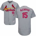 Mens Majestic St. Louis Cardinals #15 Tim McCarver Grey Flexbase Authentic Collection MLB Jersey