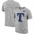 Texas Rangers Nike Heathered Black Sideline Legend Velocity Travel Performance T-Shirt