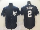 Yankees #2 Derek Jeter Navy Cool Base Jersey