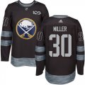 Mens Buffalo Sabres #30 Ryan Miller Black 1917-2017 100th Anniversary Stitched NHL Jersey