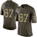 Nike Philadelphia Eagles #87 Brent Celek Green Salute to Service Jerseys(Limited)