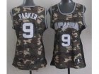 women nba san antonio spurs #9 tony parker camo