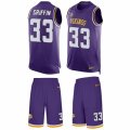 Mens Nike Minnesota Vikings #33 Michael Griffin Limited Purple Tank Top Suit NFL Jersey