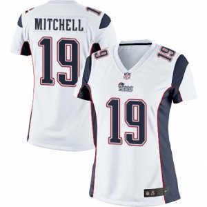 Women\'s Nike New England Patriots #19 Malcolm Mitchell Limited White NFL Jersey