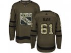 Youth Adidas New York Rangers #61 Rick Nash Green Salute to Service Stitched NHL Jersey