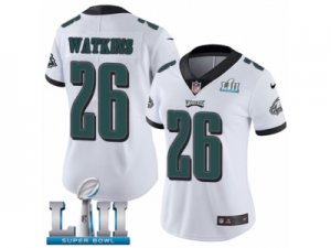 Women Nike Philadelphia Eagles #26 Jaylen Watkins White Vapor Untouchable Limited Player Super Bowl LII NFL Jersey