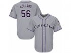 Youth Colorado Rockies #56 Greg Holland Replica Grey Road Cool Base MLB Jersey