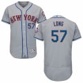 Men's Majestic New York Mets #57 Kevin Long Grey Flexbase Authentic Collection MLB Jersey