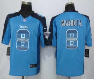 2015 New Nike Tennessee Titans #8 Mariota Blue Strobe Jerseys(Limited)