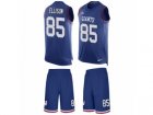 Mens Nike New York Giants #85 Rhett Ellison Limited Royal Blue Tank Top Suit NFL Jersey