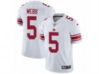 Mens Nike New York Giants #5 Davis Webb Vapor Untouchable Limited White NFL Jer