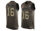 Mens Nike Arizona Cardinals #16 Chad Williams Limited Green Salute to Service Tank Top NFL Jersey