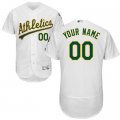 2016 Men Oakland Athletics Majestic White Flexbase Authentic Collection Custom Jersey