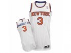 Men Adidas New York Knicks #3 Tim Hardaway Jr. Authentic White Home NBA Jersey