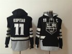 Kings #11 Anze Kopitar Black All Stitched Hooded Sweatshirt