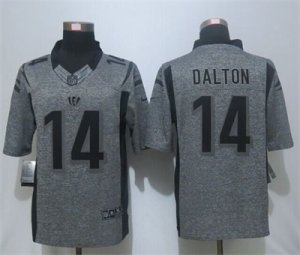 Nike Cincinnati Bengals #14 Andy Dalton Gray Gridiron Gray Jerseys(Limited)