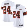 Nike Browns #24 Nick Chubb White 1946 Collection Alternate Vapor Limited Jersey