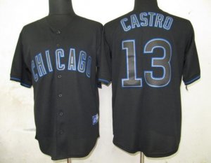 mlb chicago cubs #13 castro black fashion