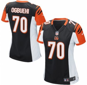 Womens Nike Cincinnati Bengals #70 Cedric Ogbuehi Game Black Team Color NFL Jersey