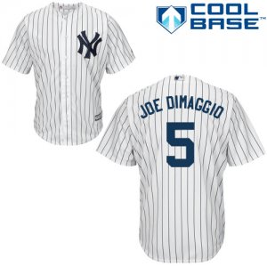 Men\'s Majestic New York Yankees #5 Joe DiMaggio Authentic White Home MLB Jersey