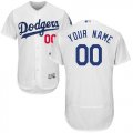 Los Angeles Dodgers White Mens Flexbase Customized Jersey