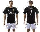 Real Madrid #1 Casillas Black Goalkeeper Soccer Club Jersey