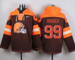 Nike Cleverland Browns #99 Paul Kruger Brown Player Pullover NFL Hoodie