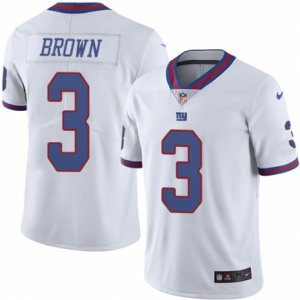 Youth Nike New York Giants #3 Josh Brown Limited White Rush NFL Jersey