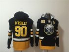 Sabres #90 Ryan O'Reilly Black All Stitched Hooded Sweatshirt