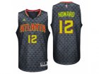 Men Atlanta Hawks #12 Dwight Howard Road Black New Swingman Jersey