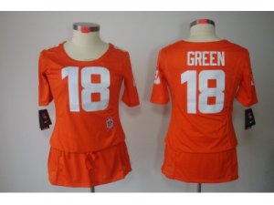 Nike Women Cincinnati Bengals #18 A.J. Green orange jerseys[breast cancer awareness]