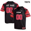 Utah Utes Black Youths Customized College Football Jersey