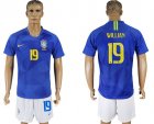 Brazil 19 WILLIAN Away 2018 FIFA World Cup Soccer Jersey