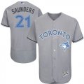 Toronto Blue Jays #21 Michael Saunders Grey Flexbase Authentic Collection 2016 Fathers Day Stitched Baseball Jersey