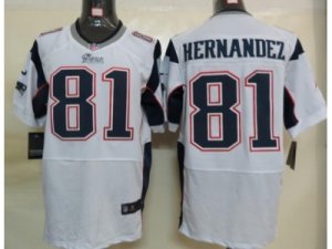 Nike NFL new england patriots #81 hernandez white Elite Jerseys