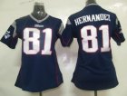 nike women nfl jerseys new england patriots #81 hernandez blue