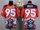 Nike Denver Broncos #95 Derek Wolfe Orange Super Bowl 50 Men Stitched NFL Elite Noble Fashion Jersey