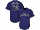 Youth Colorado Rockies #56 Greg Holland Replica Purple Alternate 1 Cool Base MLB Jersey