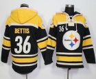 Nike Pittsburgh Steelers #36 Jerome Bettis Black Player Pullover Hoodie