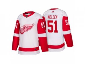 Mens Detroit Red Wings #51 Frans Nielsen White 2017-2018 adidas Hockey Stitched NHL Jersey