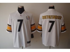 Nike NFL Pittsburgh Steelers #7 Ben Roethlisberger White Jerseys(Limited)