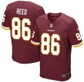 Men's Nike Washington Redskins #86 Jordan Reed Elite Burgundy Red Team Color NFL Jersey